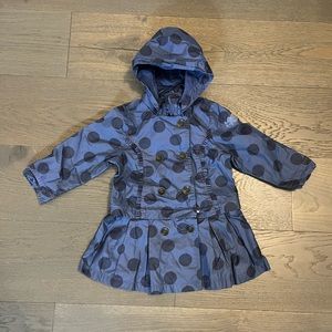 Catimini designer girls rain coat sz 2T EUC ret $159